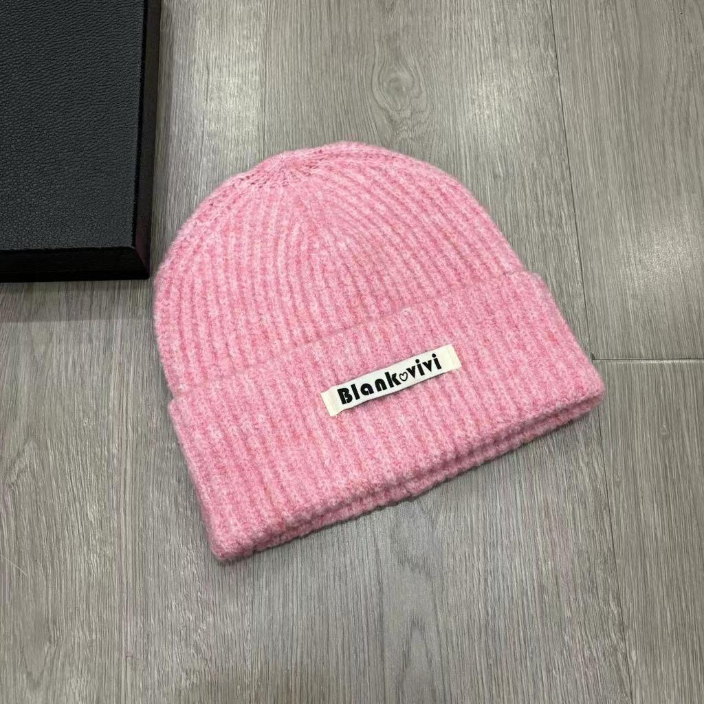 Новые модные и универсальные шапки-бини с длинными надписями для женщин на осень и зиму, шапка из шерсти, подчеркивающая лицо, для улицы, теплая вязаная шапка