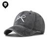 Cotton Bow Embroidery Baseball Cap Spring New Personalized Embroidery Cap