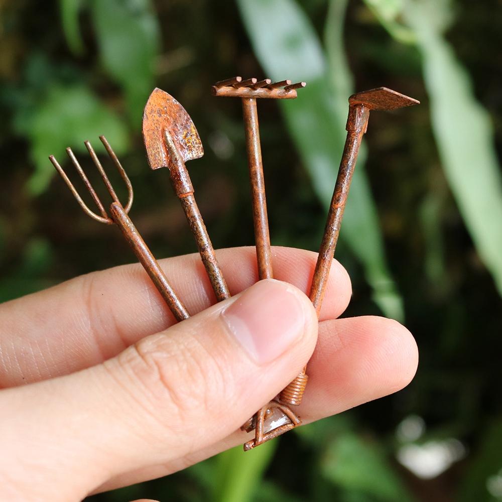 Furniture Micro Landscape Toys Figurines Dollhouse Miniature Fairy Garden Accessories Farming Tools