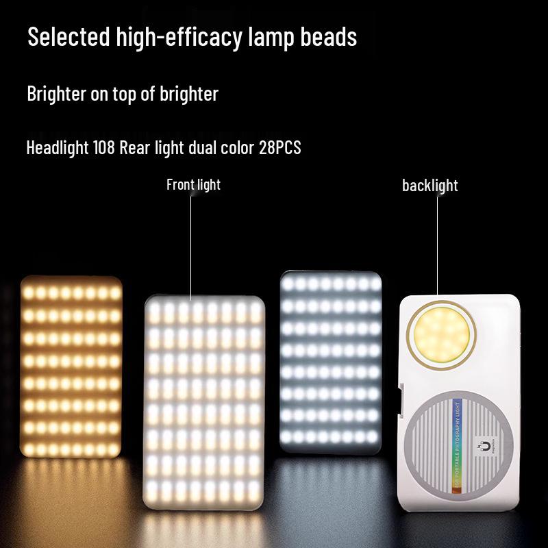 N19 Компактный трехцветный магнитный карманный заполняющий свет