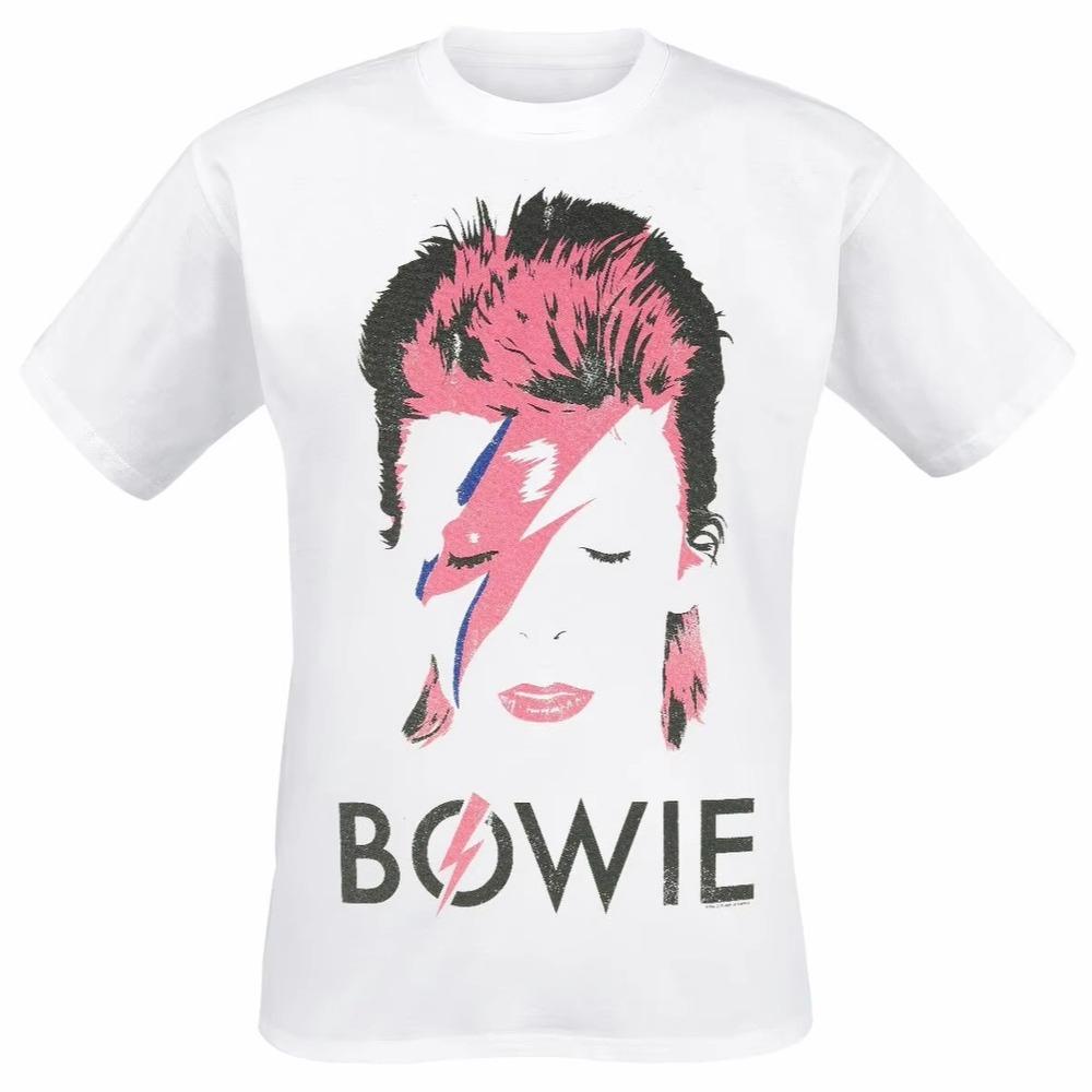 Retro TShirt with David Bowie Aladdin Sane Lightning Classic Graphic Print Creative Inspiration Featuring Rock Art Fans