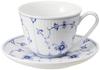 Imported Royal Copenhagen Blue Fluted Plain Cup Saucer 240ml Wedding Gift 1016756 [Regular Product] &