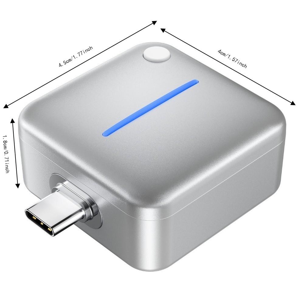 Type-C Auto Cut Off Charging Adapter Color Indicator Light Auto-Eject Charging Adapter Office Use