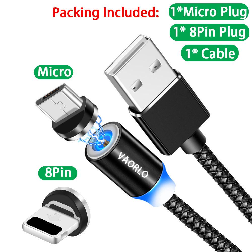 VAORLO Магнитный зарядный кабель, вращающийся на 360°, модное зарядное устройство, USB-кабель для легкой зарядки для Iphone, Huawei, Android, Samsung, зарядный кабель
