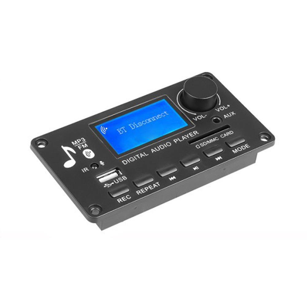 12В ЖК MP3 Декодер Отображение Текстов Совместимый с Bluetooth 5.0 APE FLAC WMA WAV Декодер Поддержка Записи MP3 Музыкальный Плеер Динамик
