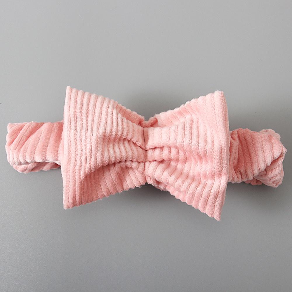 Однотонный вельветовый комбинезон с длинными рукавами для новорожденных девочек с повязкой на голову, одежда для детей 0–24 месяцев