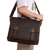 Genuine Leather Men's Briefcase Business Vintage Tote Computer Bag Men's Crazy Horse Leather Multifunctional Bag for Men