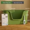 Extra Large Semi-Enclosed Cat Litter Box with Anti-Splash Design
