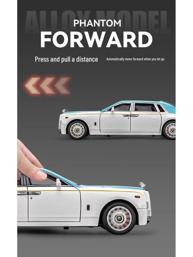 1:Модель автомобиля Rolls-Royce Phantom из сплава в масштабе 1:18 - Предмет коллекционирования и декоративный элемент