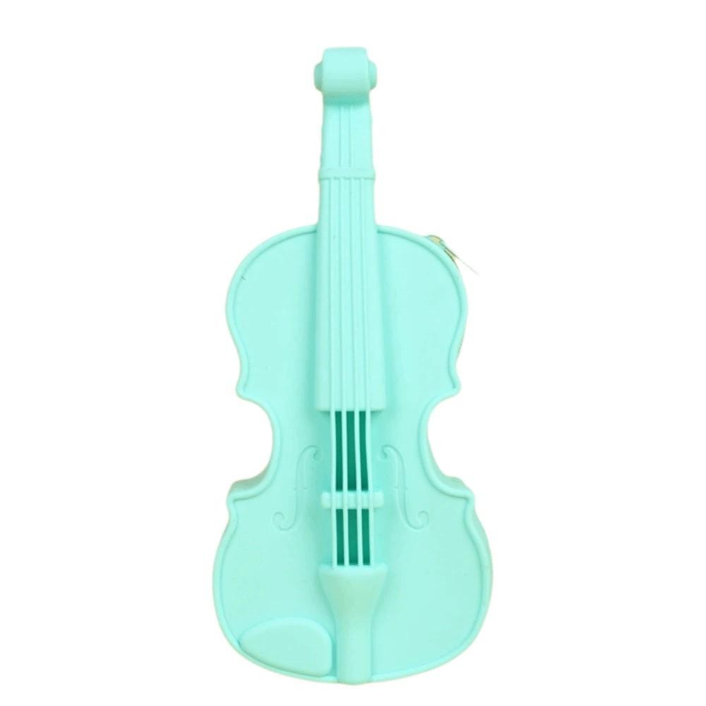 Cute Design Musical Note Cutouts Lightweight Silicone Pen Box Gift Music Lovers Daily Storage