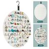 Wall Hanging Brooch Organizer with Hook Heavy Duty Felt Large Capacity Round Lapel Enamel Pin Collection Display Holder Storage Case
