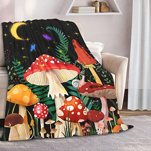 Cartoon Mushroom Blanket Sofa Bedroom Flannel Blanket Portable Lunch Break Blanket