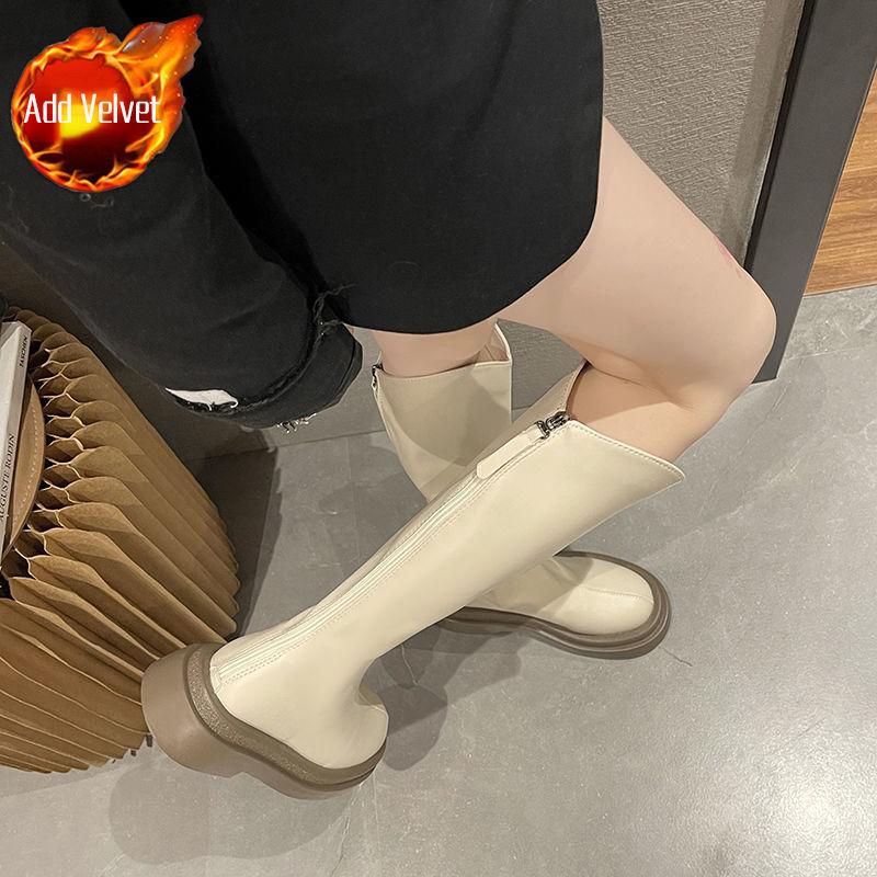 Обувь женские сапоги с кисточками длинные зимние туфли до колена с голенищем для женщин на платформе коричневые ПУ 2024 новинка по акции распродажа трендов