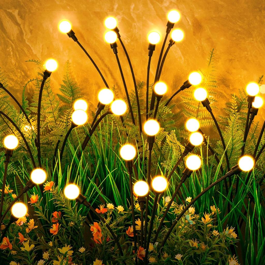 6/9/12LED солнечные садовые фонари, качающиеся светлячки, уличные водонепроницаемые пейзажные фонари, украшение для сада, двора, газона