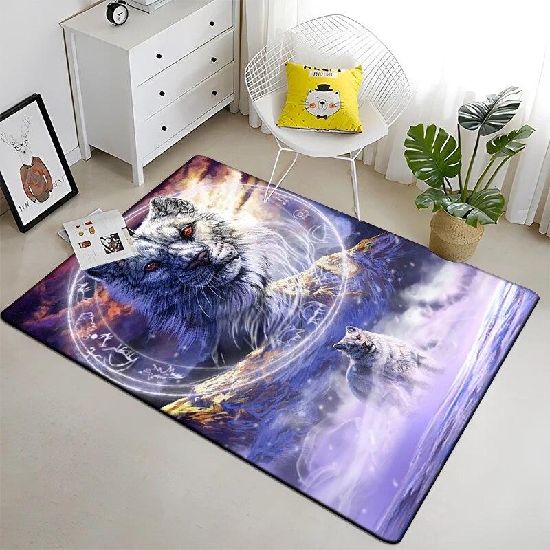 Ковер с принтом «Свирепый тигр» для гостиной, большой коврик, мягкий коврик, коврики для стульев для киберспорта, Alfombra, подарки, Прямая покупка, животное