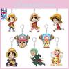 One Piece Луффи Зоро Роберто Брелок Игрушка Подвеска для сумки Двусторонний акрил Подарок для детей
