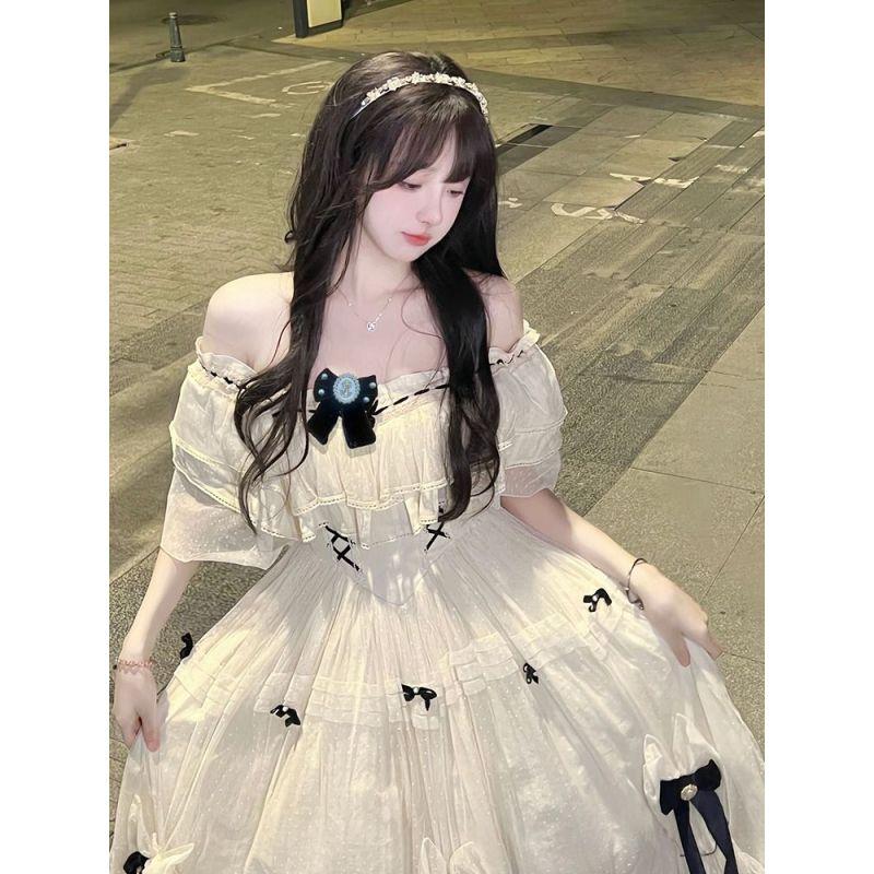 Белое платье с пышными рукавами, женское винтажное пышное платье принцессы