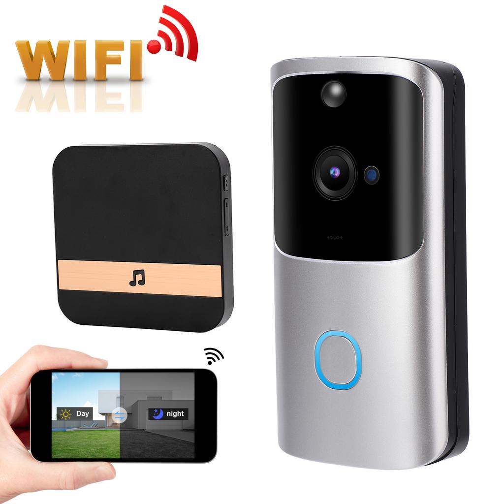 Умный беспроводной WIFI видеодомофон телефон с дистанционным управлением Интерком мониторинг сигнализация Silver 90?260VUS