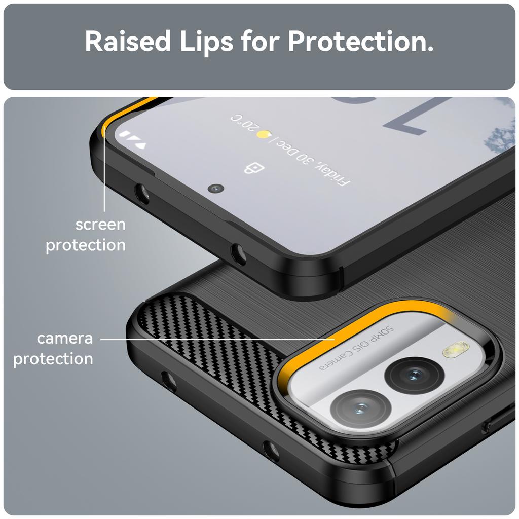 Чехол из ТПУ с текстурой углеродного волокна для Nokia X30 X100 XR20 X10 X20, противоударный защитный чехол Funda Coque