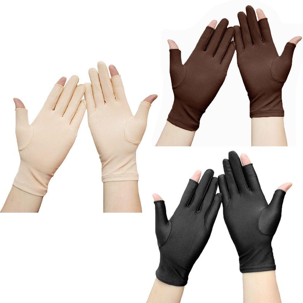 Sun Protection Two Finger Touch screen Driving Gloves Summer Mittens Thin Spandex Gloves