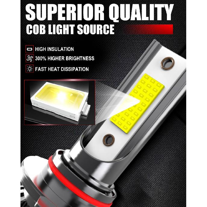 Compatible For 1997 1998 1999 2000 2001 2002 2003 Ford F150 F250 F350 F450 Light Bulbs, 9007 HB5 High Low Beam 9006/9145 Fog Lights, 6500K Light