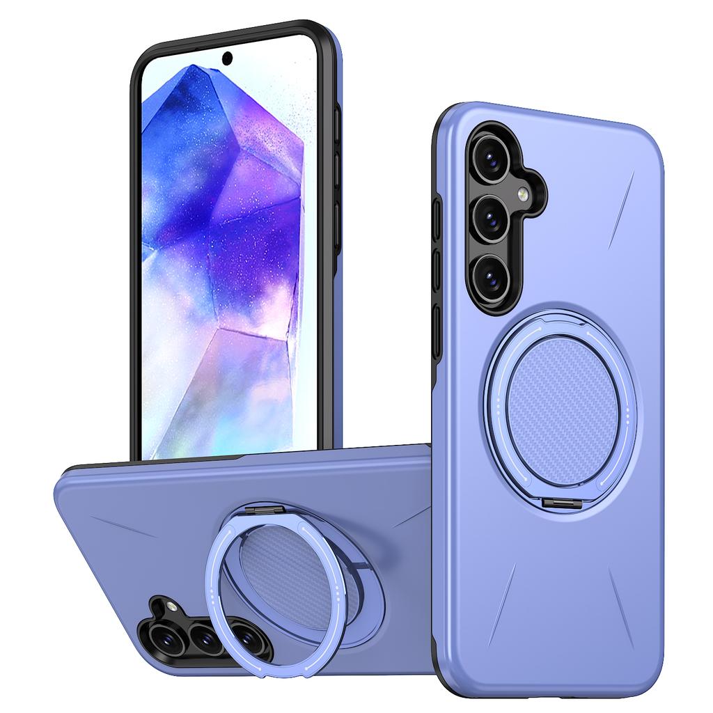 Вращающаяся Складная Магнитная Подставка Чехол для Телефона Для Samsung Galaxy A55 A16 A56 A36 A26 A14 A15 A35 A17 5G Двухслойный Ударопрочный Чехол