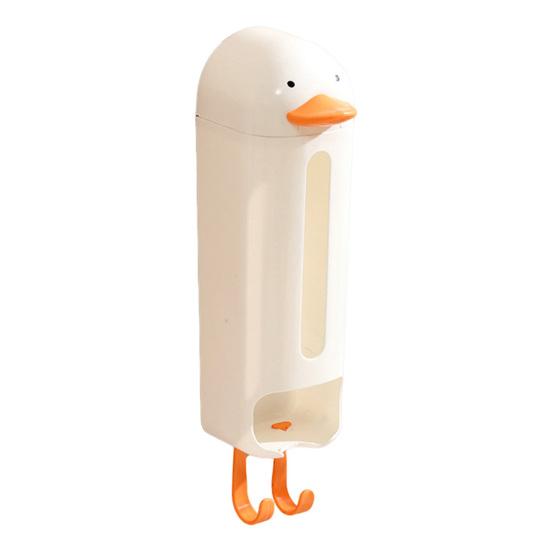 Пластиковый держатель для пакетов, настенный органайзер для нижнего белья, диспенсер для продуктовых пакетов, дизайн с мультяшной уткой, ящик для хранения нижнего белья для гардероба, шкафа, спальни