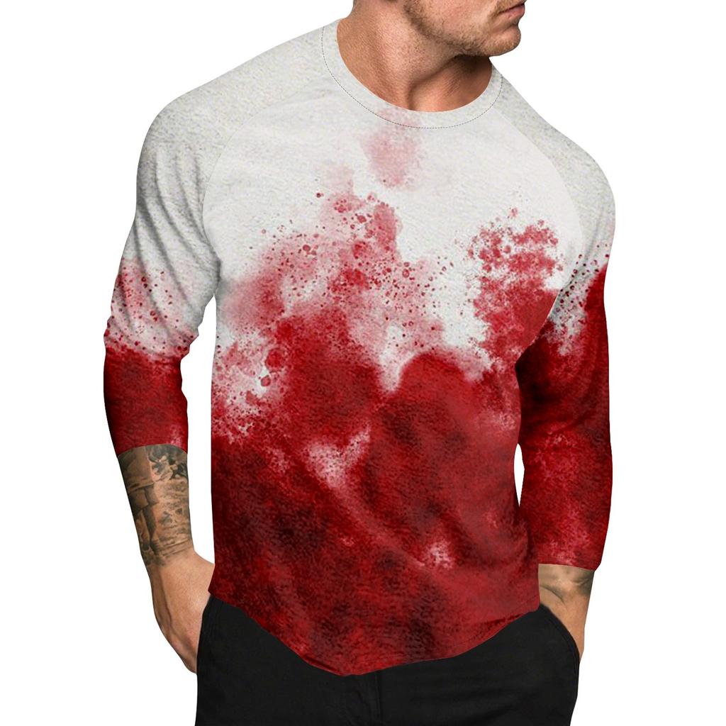 Мужской топ с длинным рукавом реглан с принтом на Хэллоуин