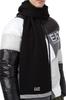 Emporio Armani EA7 Men's Scarf, Black/White, Size 274902 1A300 00020, Black/Gray, Gift Idea