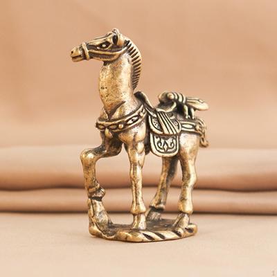 Фигурка лошади, латунная статуя, коллекционные украшения для дома, орнамент, животное, фэн-шуй