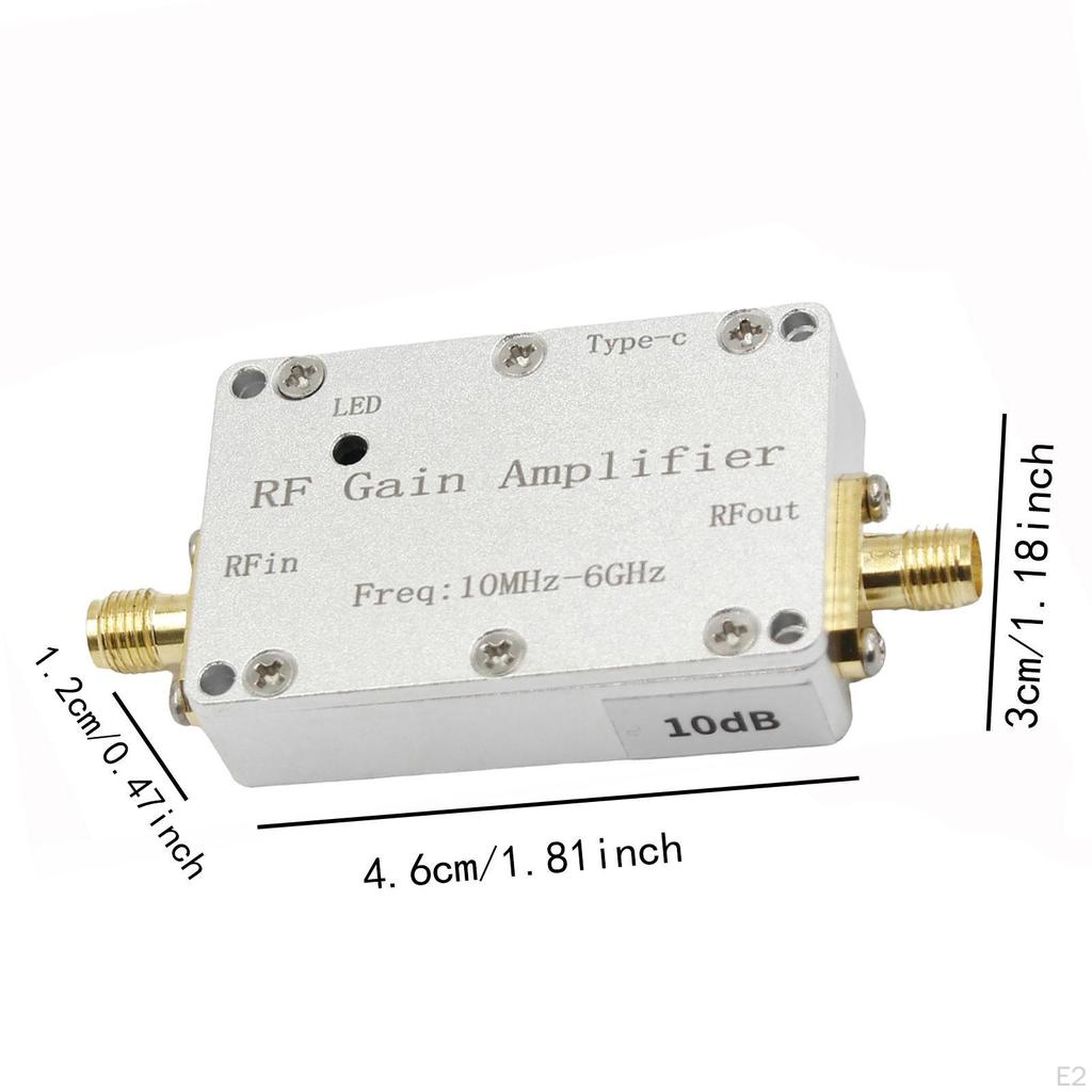 10M-6GHz RF Amplifier with Indicator Aluminum Alloy High Flatness GAIN