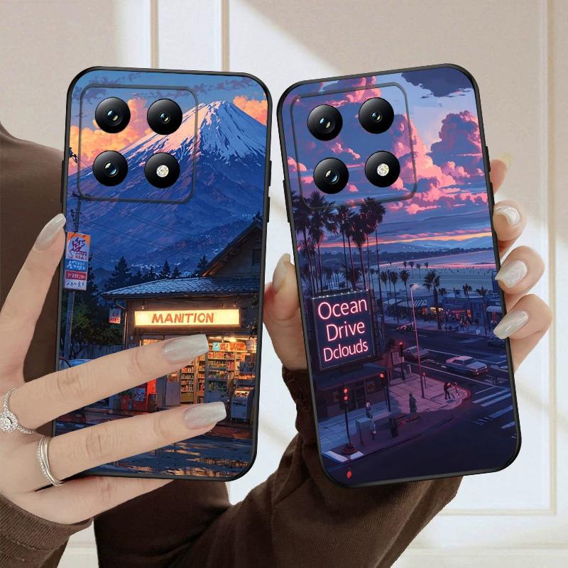Закат Ся Стрит Для Xiaomi 11T 11 Ultra 12 12T Pro 14 15 13 Lite Mi Poco M4 5 M7 5G X4 X5 M6 C75 Pro X6 4G мягкий чехол для телефона