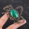 Malachite Gemstone Pendant Copper Wire Wrapped Pendant Rabbit Jewelry Handmade Pendant Copper Wire Jewelry Designer Pendant Gifts For Women