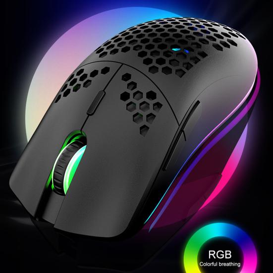 XYH80 Backlight Mouse Rechargeable Honeycomb Design RGB Lighting