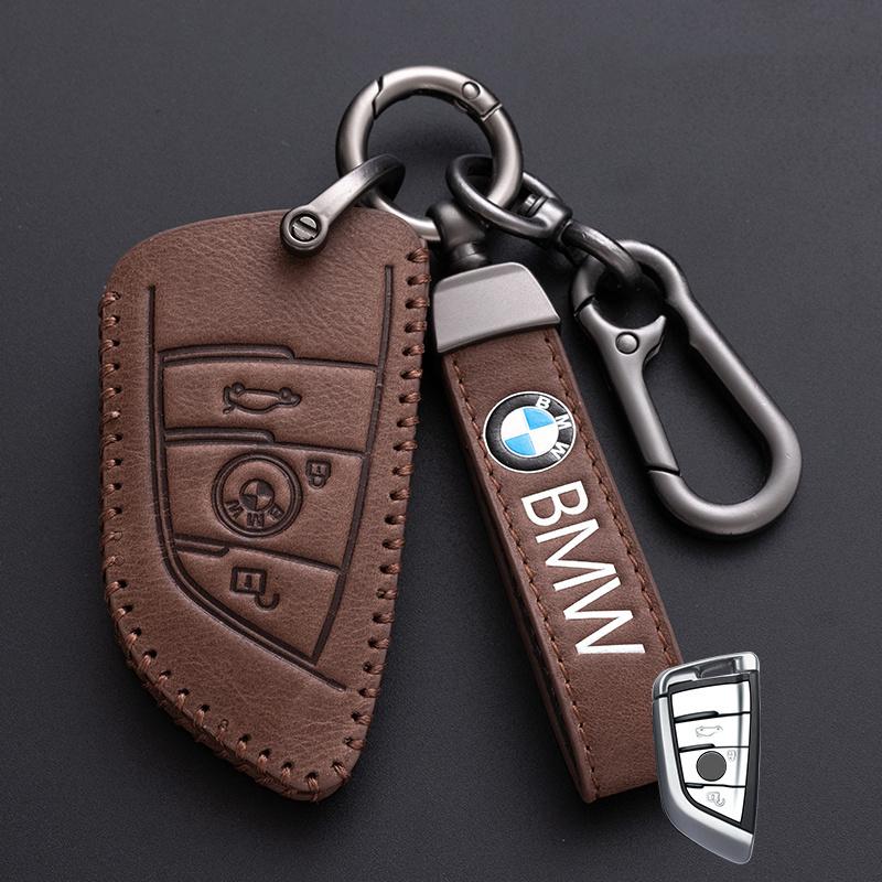 Car Leather Remote Key Case Cover Shell For BMW 1 3 5 7 Series X1 X3 X4 X5 X6 G20 G30 F15 F16 F34 F10 F20 F30 G01 G02 G05 G07 WS4