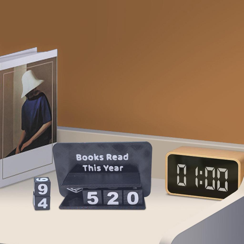 Book Counter Sign Reading Goal Number Books Read This Year Counter Home Decor For Bookshelves Lovers Women Farmhouse Living Room