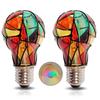 Лампочка из витражного стекла 230 В 4 Вт Мозаика Цоколь E27 Цветной свет Рождественское украшение Расписная цветная лампочка Праздничное украшение