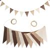 12 Flags/13 Flags Pennant flags Hessian Wedding Party Decor Bunting Vintage Photo Prop Banners Home Baby Shower Carnival Garland
