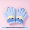 Kids' Winter Cartoon Plush Five-Finger Gloves - Warm, Anti-Freeze, for Boys & Girls, Medium To Large