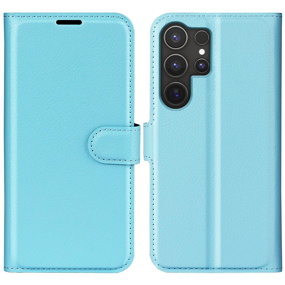 For Samsung Galaxy S24 Ultra Wallet Case Litchi Texture Shockproof Leather Flip Stand Phone Cover