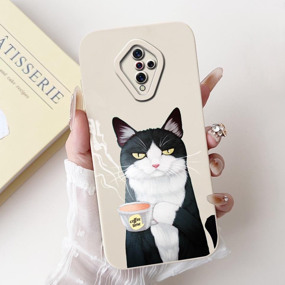 For Vivo 1920 Phone Case Vivo V17 Russia Y51 2020 Sept. X50 Lite Luxury Cartoon Animals Bumper Matte Silicone Soft Back Cover