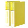 Hope File PP 2cm Mini 3-hole O-ring Binder, Yellow, 2 Pcs.