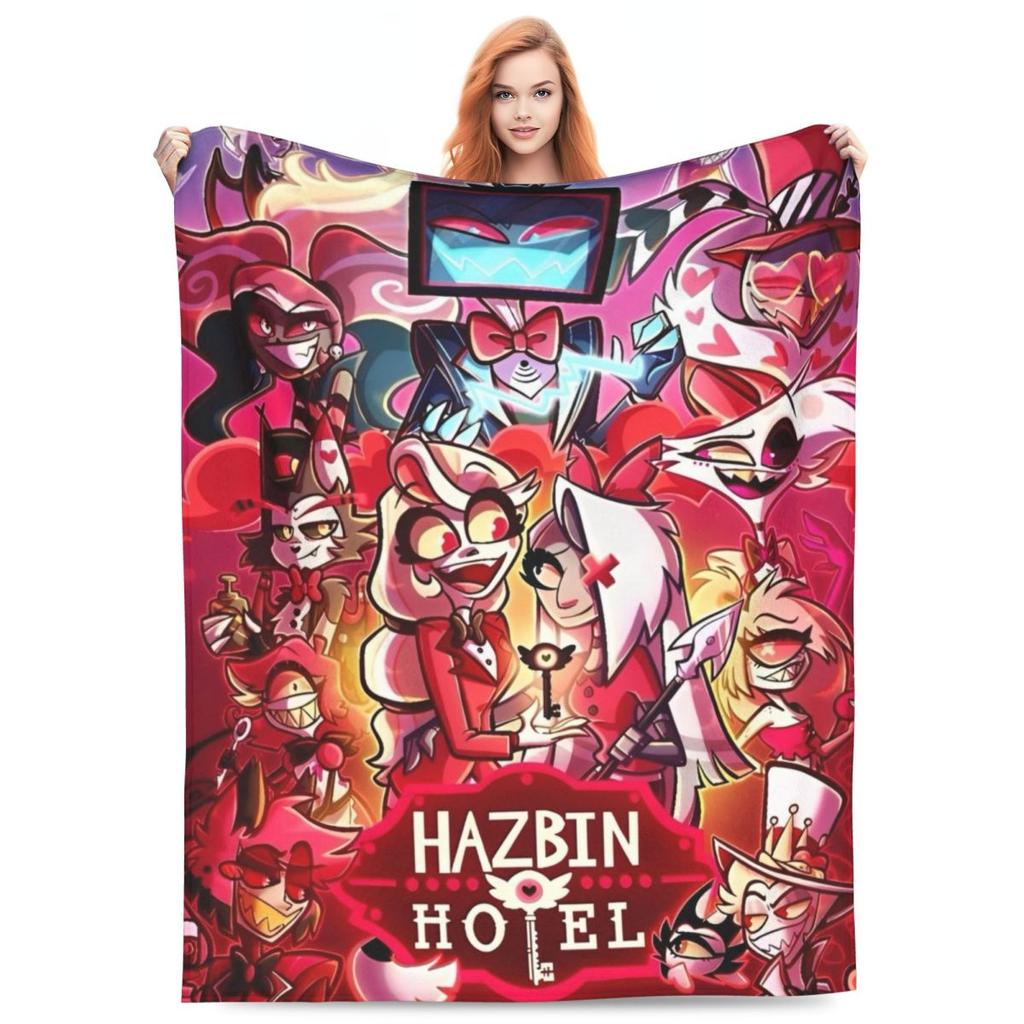 VOX H-Hazbin Hotel Alastor Game Warm Soft Blanket Travel Office Plush Bedding Throws Fluffy Couch Bed Flannel Bedspread