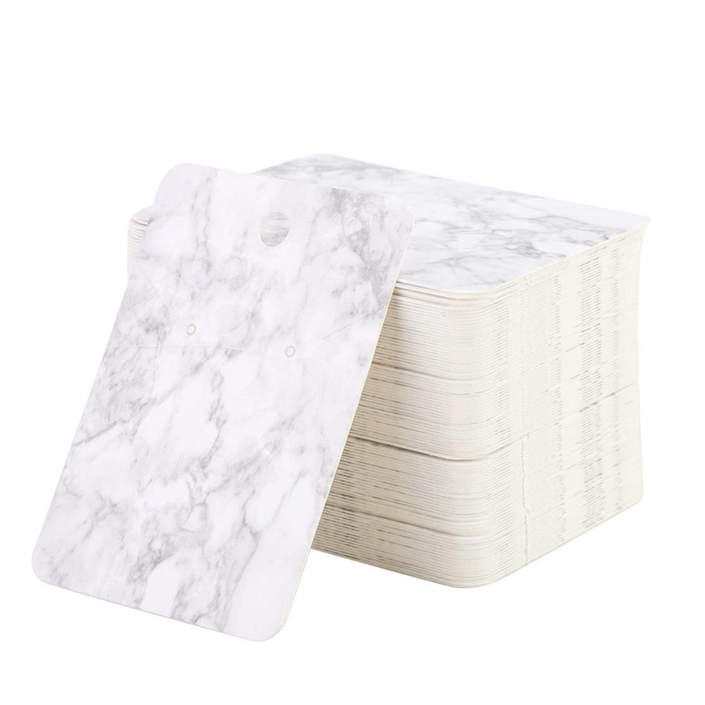 100Pcs 5 x 7cm Marble Pattern Jewelry Display Cards Handmade jewelry finished product packaging