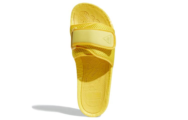 Шлепанцы Hu Pharrell x Шлепанцы Hu Adidas Originals Slides 'Bold Gold' H04407