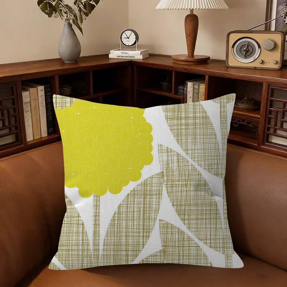 Flower Pillowcase Toon Gift Cushion Cover Bedroom Home Sofa Chair Seat Decor Pillow Case Logo O-Orla Kiely