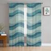 Lines Waves Waves Gradient Voile Sheer Curtains For Living Room Window Chiffon Tulle Curtain Kitchen Bedroom Drapes Home Decor