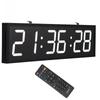 Очень яркие большие цифровые настенные часы с дистанционным управлением для использования в спортзале