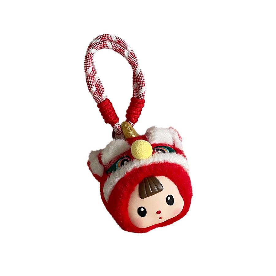 Плюшевая игрушка Лев с силиконовым лицом Новогодний подарок для детей и взрослых