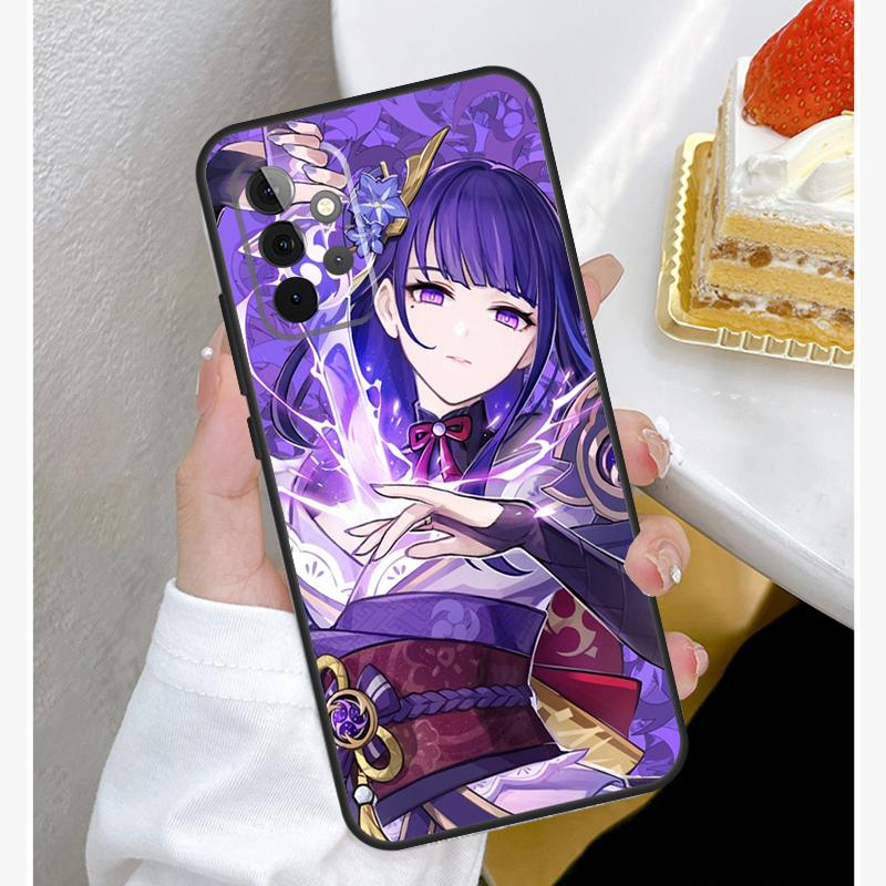 Чехол Genshin Impact Raiden Shogun для Samsung Galaxy A52 A32 A12 A14 A34 A54 A51 A71 A53 A33 A13 A15 A25 A35 A55